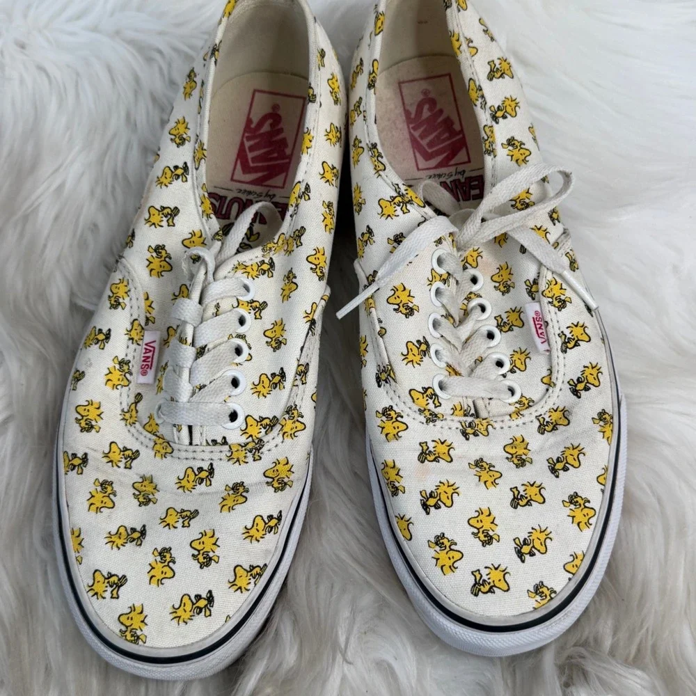 Vans x Peanuts Authentic Woodstock Cream Yellow Sneakers VN0A38EMOQW Mens 8 W9.5